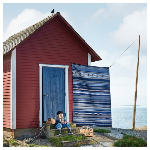 HARSVANS Matto, kudottu, monivärinen, tumma, 170x240 cm