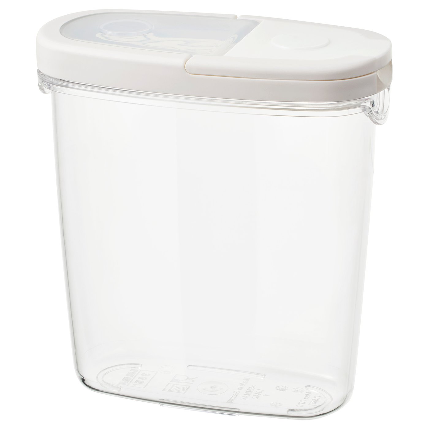 Translucent white food storage jar