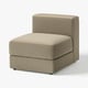 JÄTTEBO modulaarinen sohva, beige. Moderni muotoilu, neliönmuotoinen, pehmeä kangas, säilytystila.