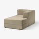 JÄTTEBO beige modulaarisohva, beige kangas, L-muotoinen leposohva, pehmeä mukavuus ja korkea kestävä vaahto.