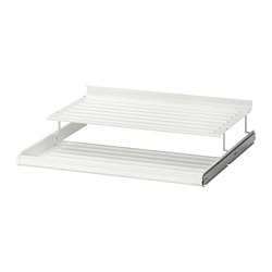 White pull-out shoe shelf