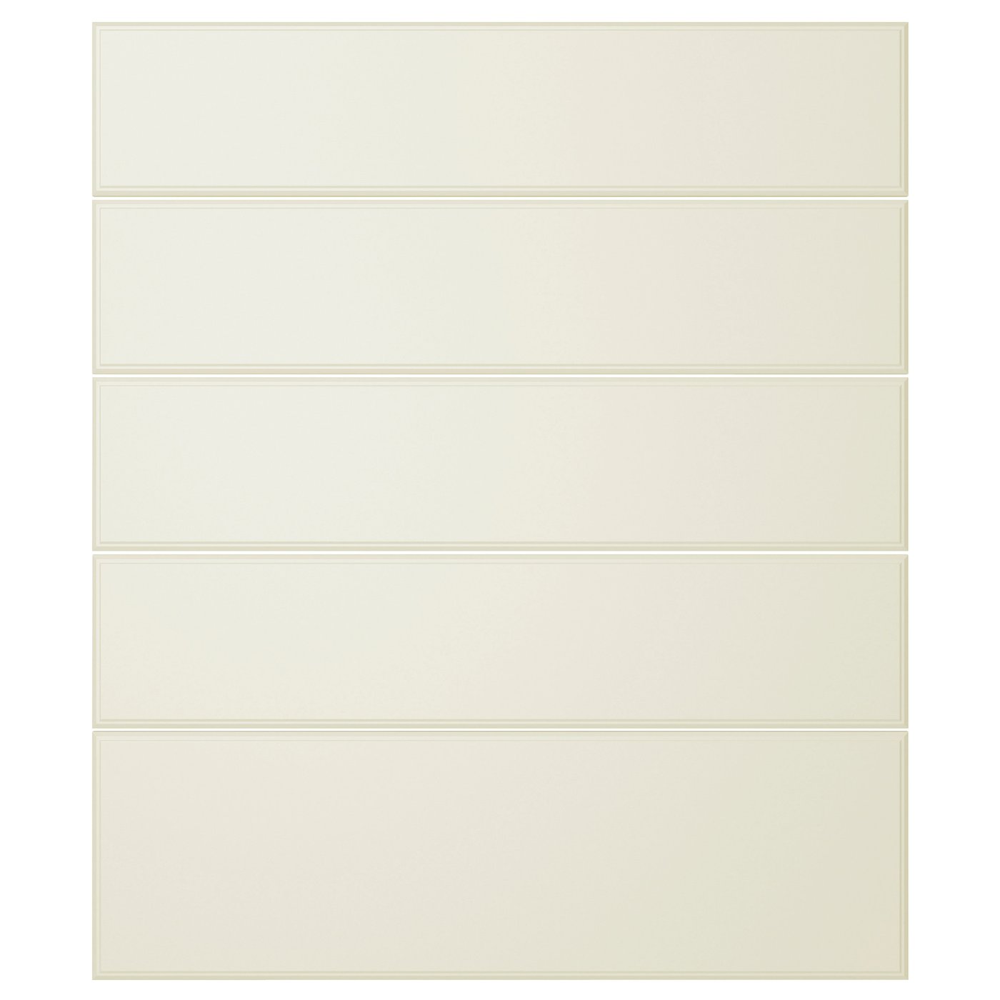 LILLBYN Laatikon etusarja, 5 kpl - luonnonvalkoinen 60x70 cm