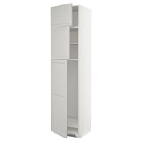 Ikea METOD valkoinen keittiökaappi viistetyillä reunoilla, kolme hyllyä, säädettävä, 25 vuoden takuu.