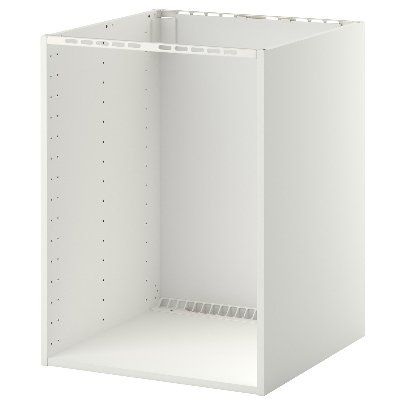 White base cabinet for oven