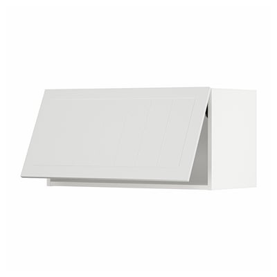METOD valkoinen keittiökaappi, moderni minimalistinen muotoilu.