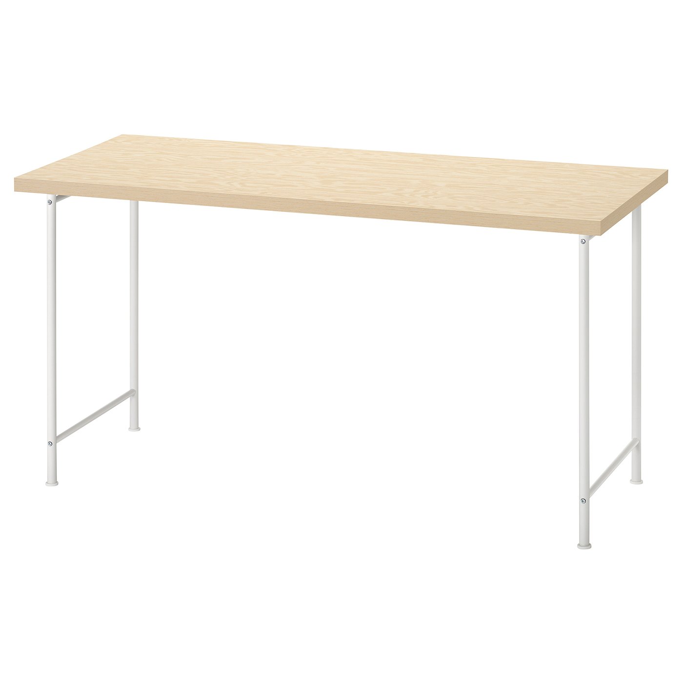 IKEA - MITTCIRKEL / SPÄND työpöytä, eloisa mäntykuvio/valkoinen