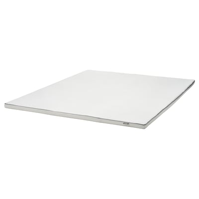 Valkoinen NÄSTABERG memory foam -patja, suorakaiteen muotoinen, vetoketjullinen pestävä päällinen.