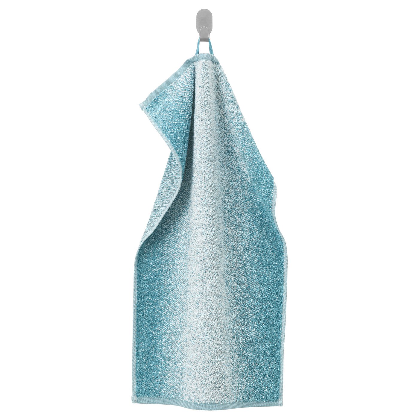 White and turquoise hand towel