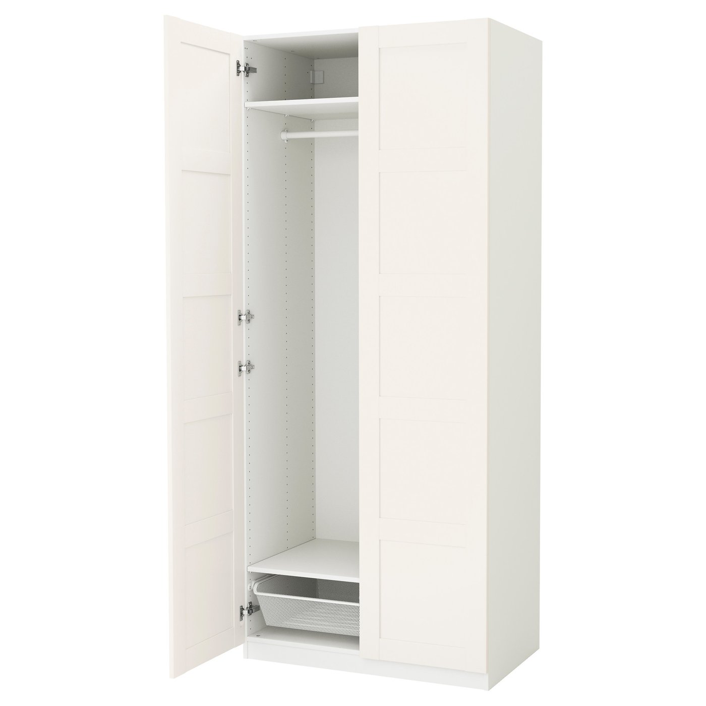 IKEA - PAX / BERGSBO vaatekaappi, valkoinen/valkoinen
