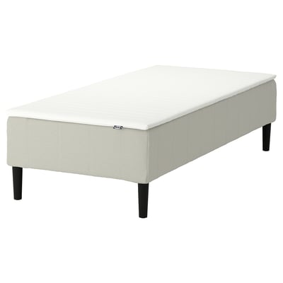 RENFJÄLLET valkoinen patja mustilla jaloilla, verhoiltu, suorakaiteen muotoinen, IKEA.