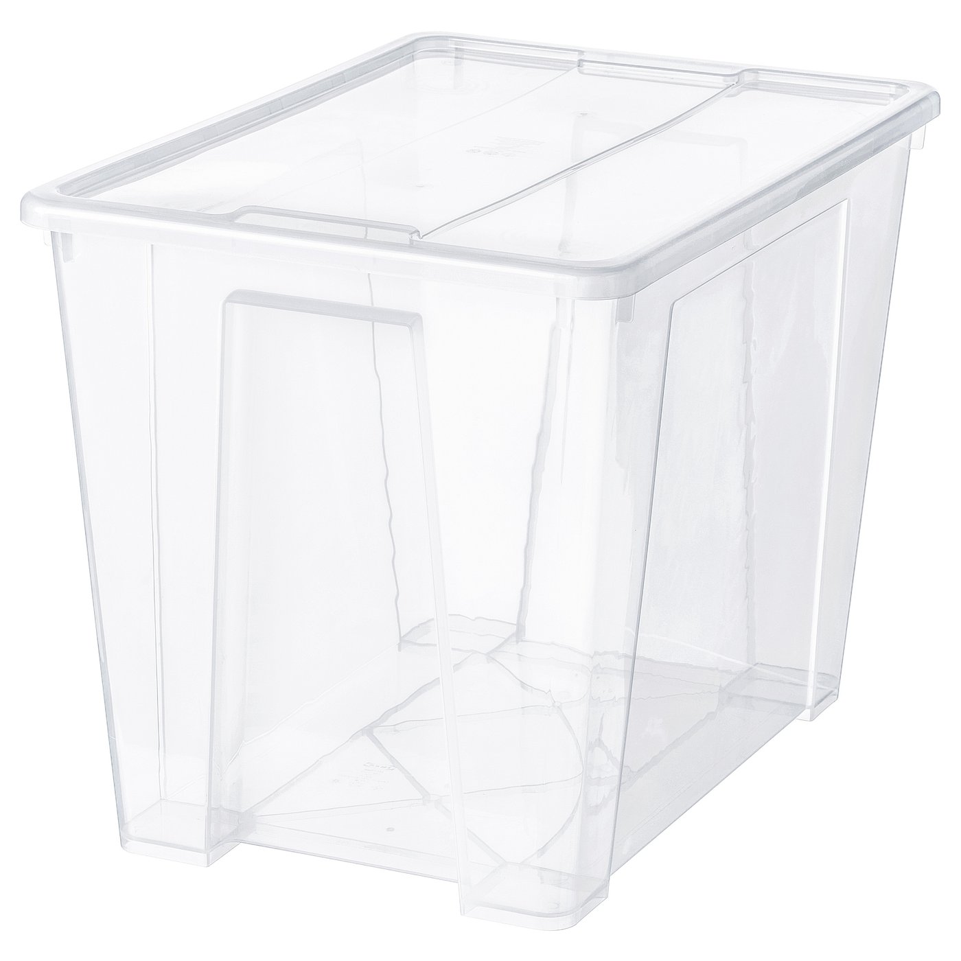 Translucent storage box with lid