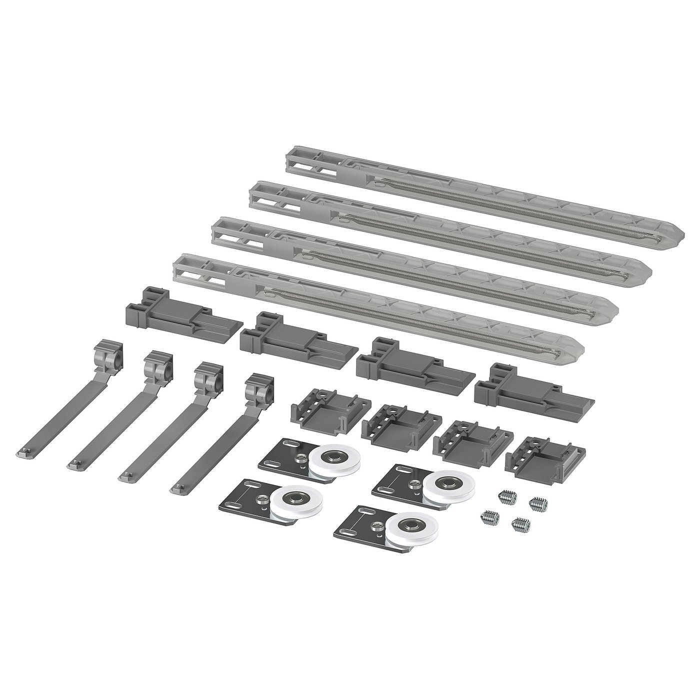 Installation kit for double rail