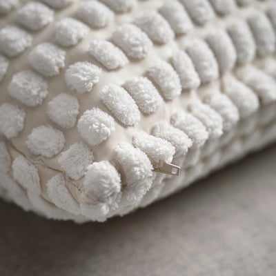 SVARTPOPPEL Tyynynpäällinen, luonnonvalkoinen, 50x50 cm