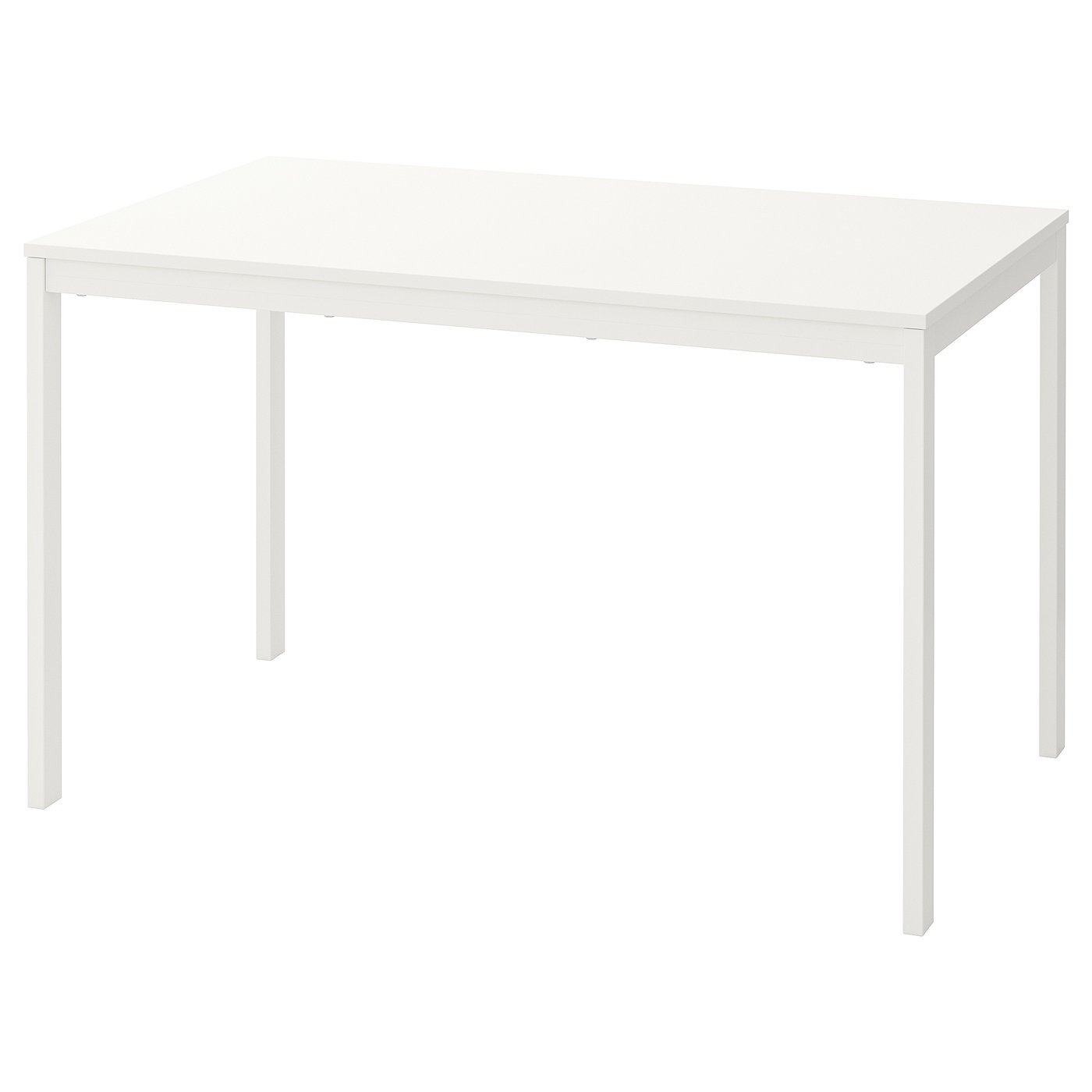 Extendable white dining table