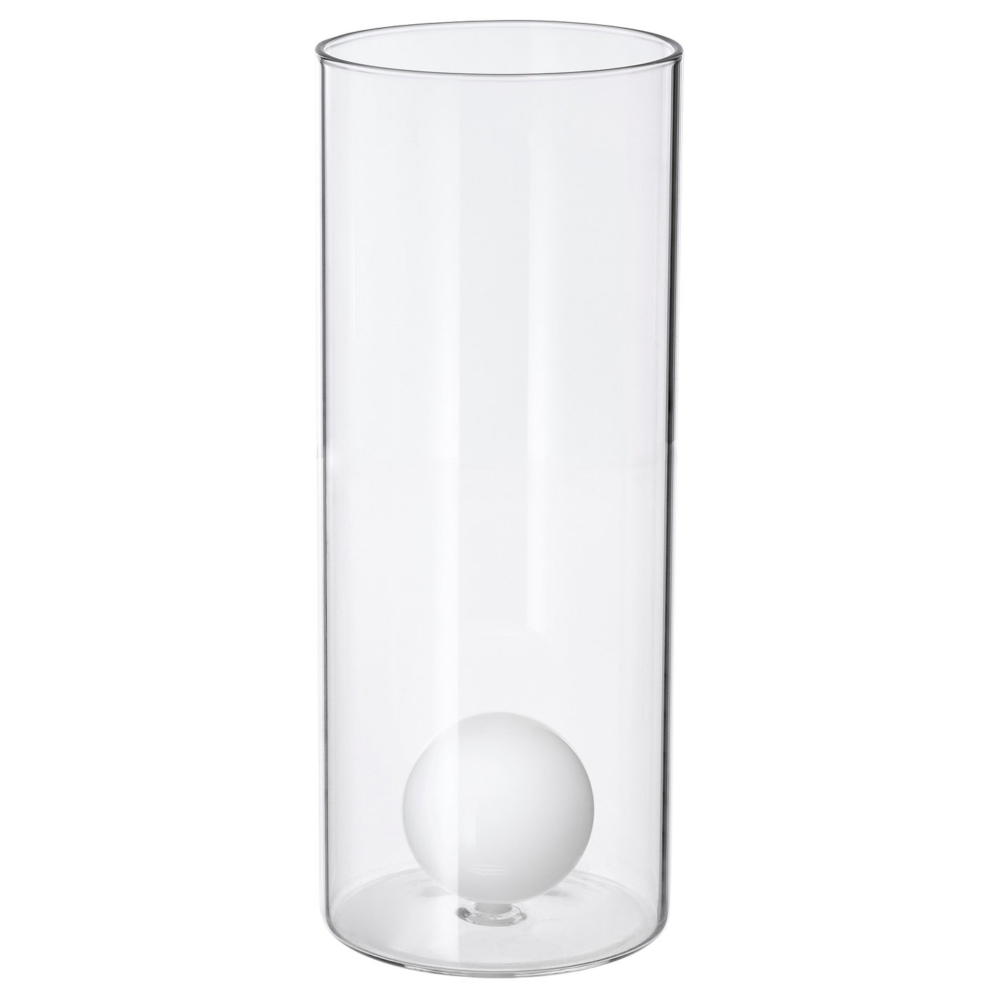 Clear glass vase