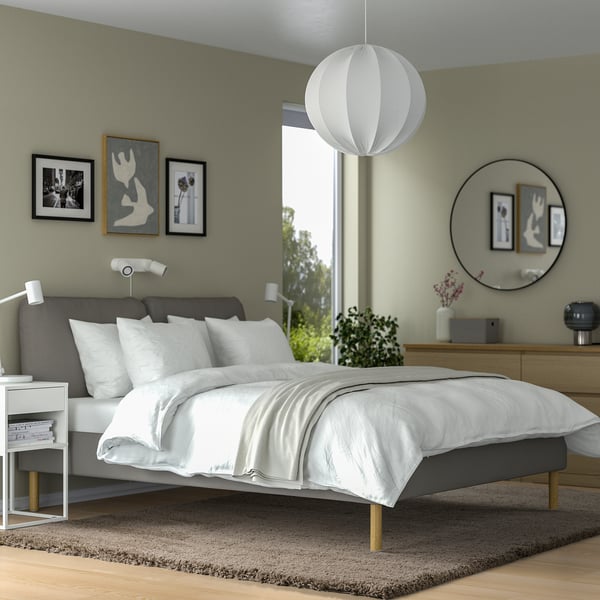 VOLLERSLEV Matto, korkea nukka, beige, 200x300 cm