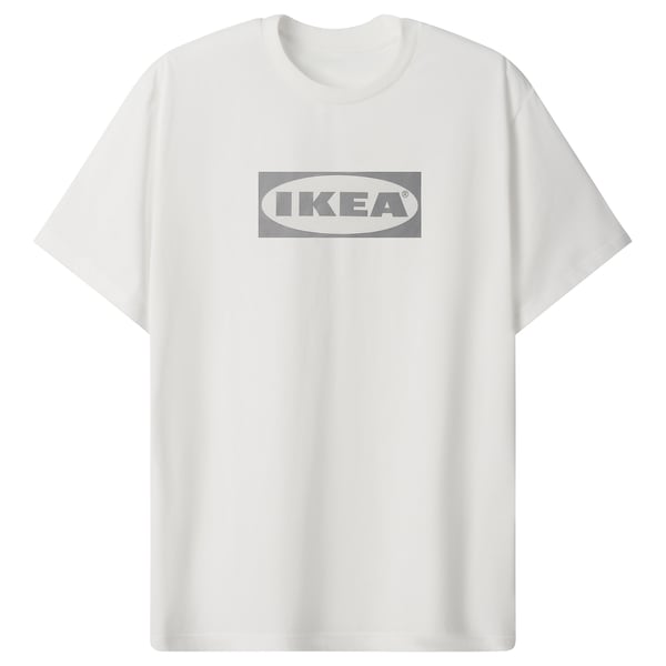 Vit IKEA t-shirt, 100% bomull, logga fram.