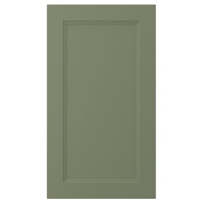 AXSTAD grön skåpdörr, enkel rektangulär design med infälld panel.