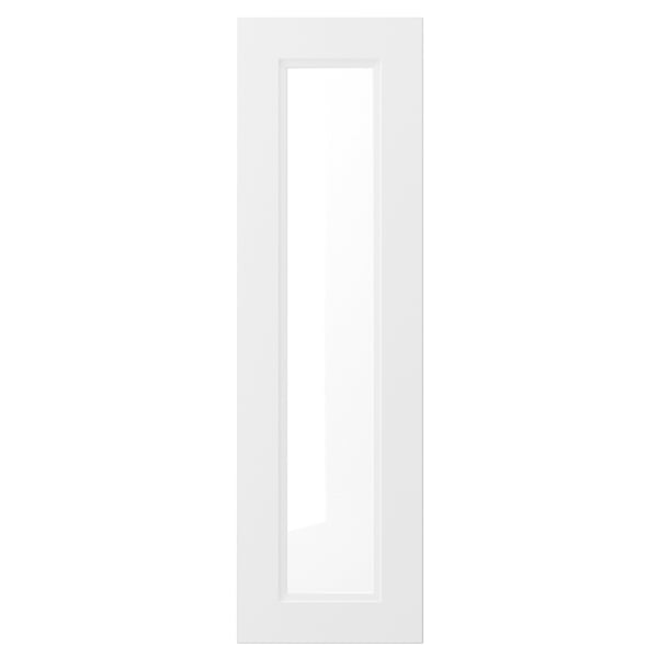 AXSTAD vit skåpdörr, rektangel med infälld panel, matt slät yta.