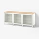 BESTÅ Förvaring med dörrar, vit/Sindvik/Stubbarp vit klarglas, 180x42x76 cm