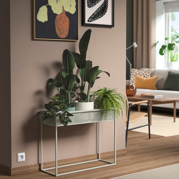BLÅKRÅKA Piedestal, inom-/utomhus/ljust gråbeige, 59 cm