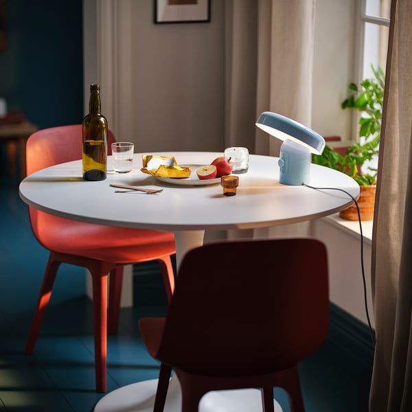 BLOMPRAKT Bluetooth-högtalare med lampa, ljusblå