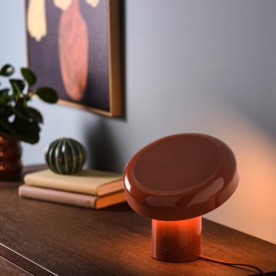 BLOMPRAKT Bluetooth-högtalare med lampa, röd