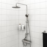 BROGRUND duschhuvudsystem med regn- och handhållen spruta.
