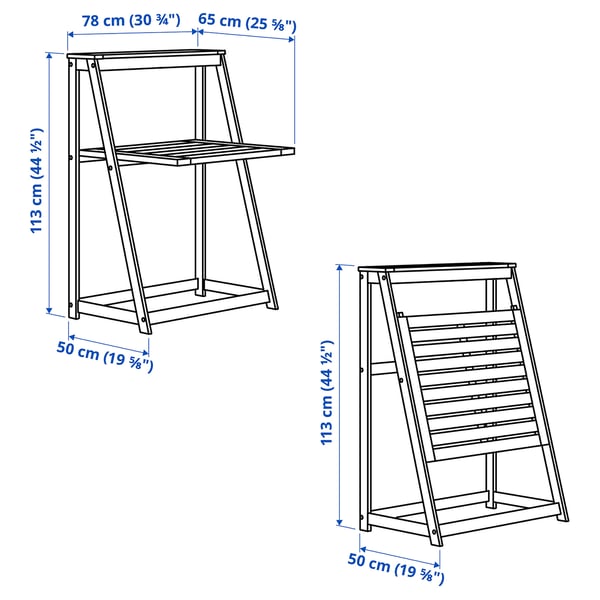 DJUPÖN Fällbart bord, brun