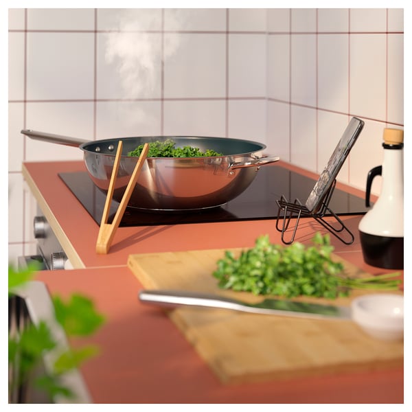 EKBACKEN Måttbeställd bänkskiva, terrakotta mönstrad/laminat, 30-45x2.8 cm