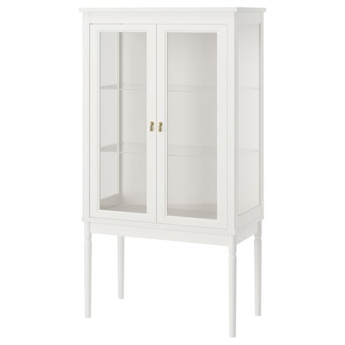 FÄRJKARL Vitrinskåp - off-white 87x45x161 cm