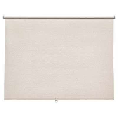 FÖNSTERBLAD rullgardin, beige med cirkelmönster, slät, sladdlös, blockerar ljus.