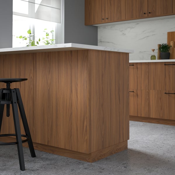 Modernt kök FÖRBÄTTRA valnötspanel - elegant, minimalistisk design med rena linjer