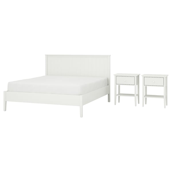 GULLABERG Sovrumsmöbler, set om 3, vit, 160x200 cm