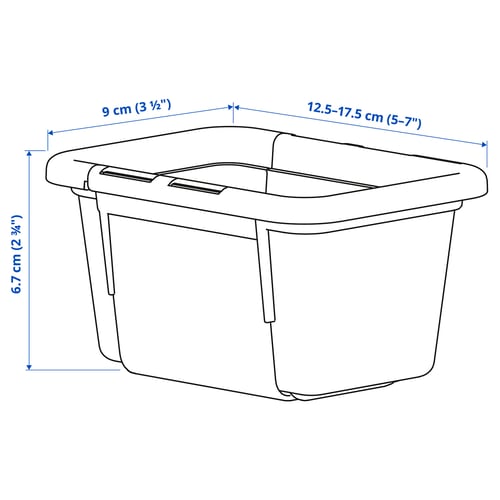 Illustration med mått för produkten: KACKLA.