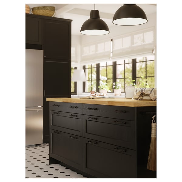 KARLBY Måttbeställd bänkskiva, ek/faner, 45.1-63.5x3.8 cm