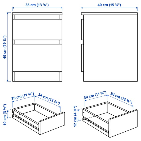 Illustration med mått för produkten: KULLEN.
