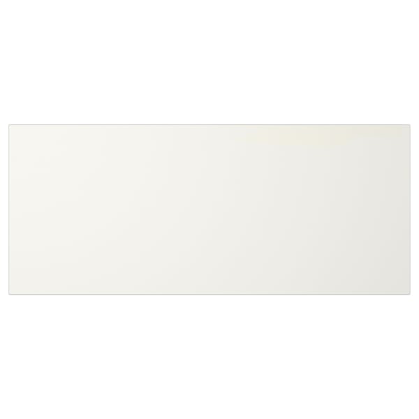 Lådhurtsen LAPPVIKEN är vit med en elegant, modern design. Den är gjord av spånskiva och har en enkel, organiserad layout.