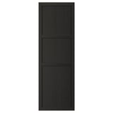 LERHYTTAN svart köksskåp med stomme i massivt trä och fanerpaneler, traditionell design.