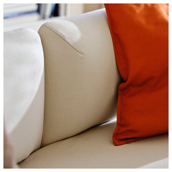 LILLEHEM 3-sitsig modulsoffa med schäslong, Vissle/beige metall