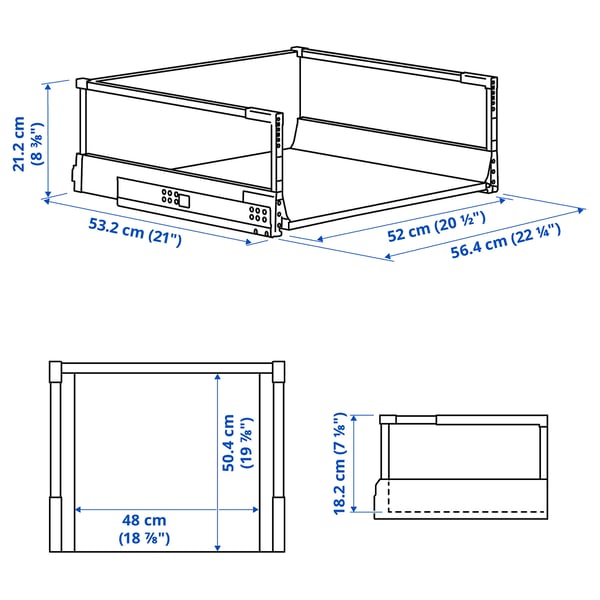 Illustration med mått för produkten: MAXIMERA.