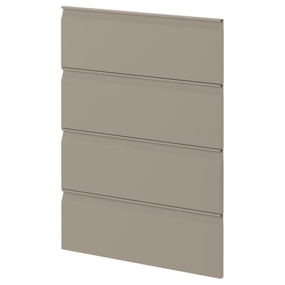 METOD köksskåp, gråbeige, modern design, med integrerat handtag, matt yta.