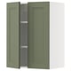METOD väggskåp i grönt med två flyttbara hyllplan och vändbar dörr, modern design.