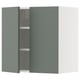 METOD köksskåp, grågrönt, fyrkantigt, två dörrar, justerbara hyllplan.