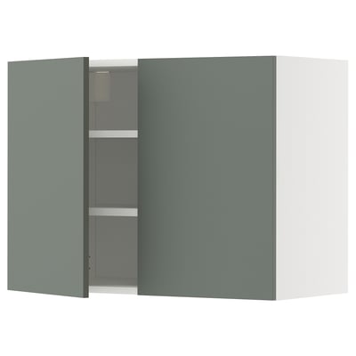 METOD väggskåp, blågrön dörr, modern design, justerbar hylla.
