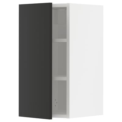 Svart modernt köksskåp, minimalistiskt