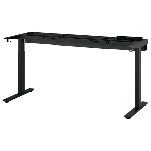 MITTZON Underrede för skrivbord - svart 120/140/160x60 cm