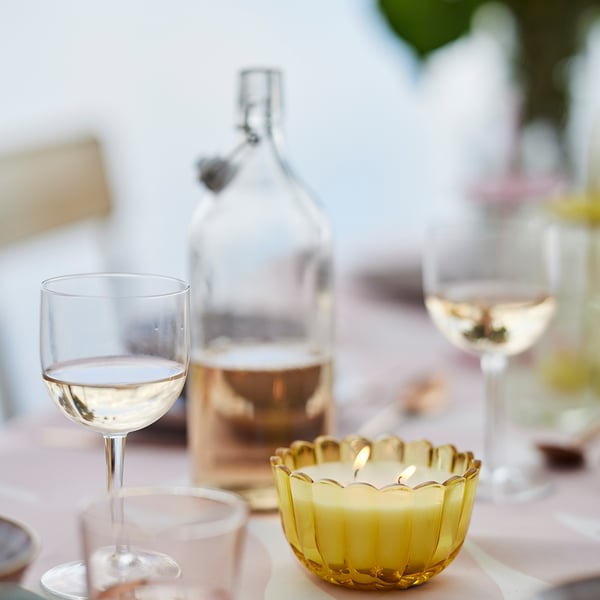 MORKULLA Doftljus i glas, 2 vekar, Citrusblom klargulgrön, 22 tim.