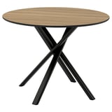 NORRMJÖLE Bord, ekmönstrad/svart, 105 cm