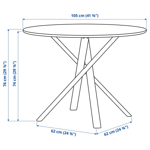 Illustration med mått för produkten: NORRMJÖLE.
